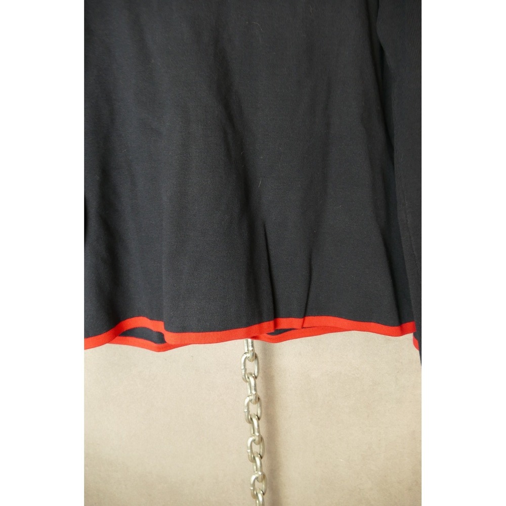 Brooks Brothers Red Fleece Navy Blue Knit Blazer Cardigan Red Trim‎ Large Women - Picture 7 of 13